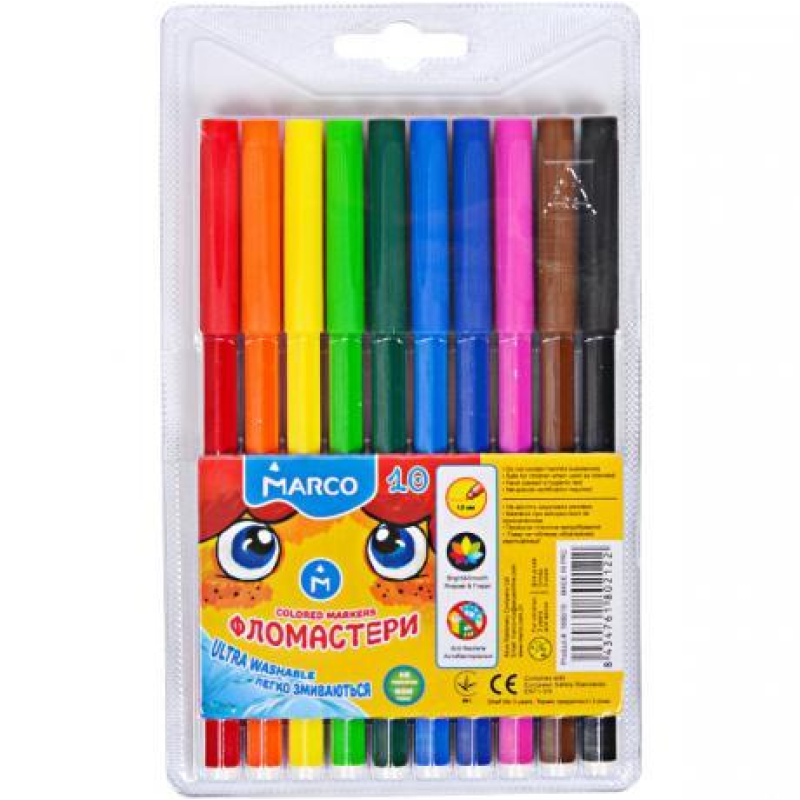 Фломастери 10 кольорів “Marco“ 1690-10 KNZ