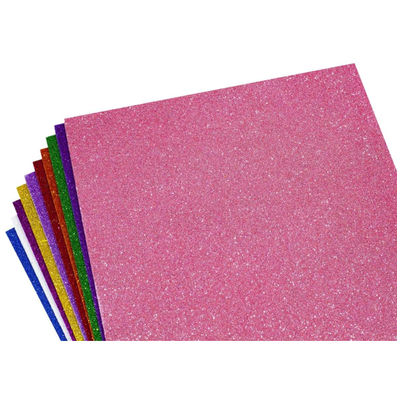 Фоаміран з гліттером мікс 2мм 20x30см 10 аркушів 8962KNZ KNZ