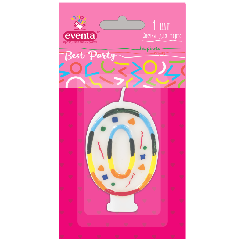 Свічка в торт “0“ EVENTA KNZ