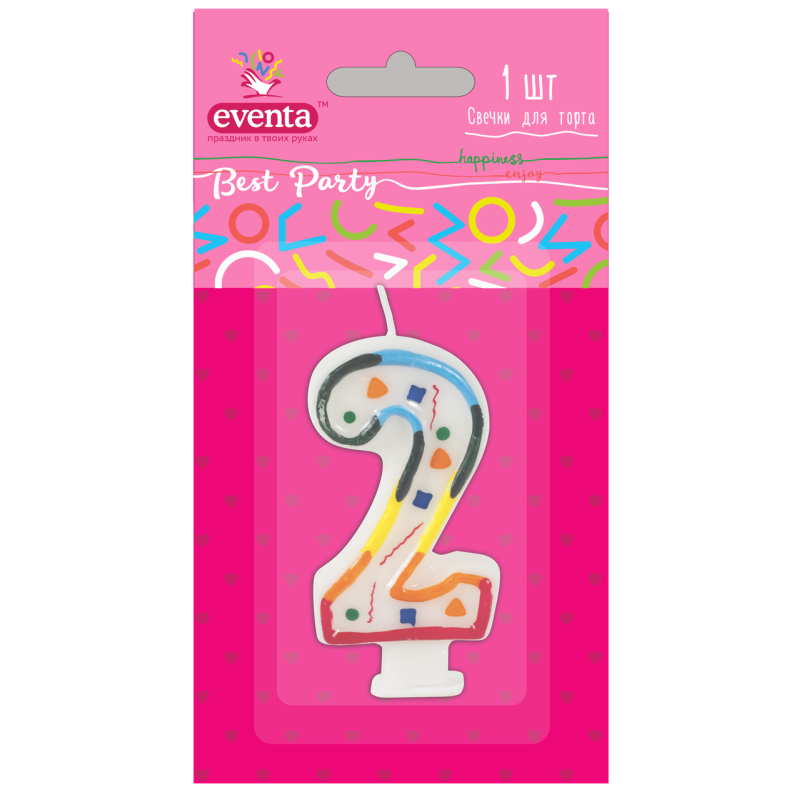 Свічка цифра в торт 2 EVENTA KNZ