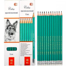 Олівець простий еластичний CR655 з гумкою НВ№2 “С“ KNZ