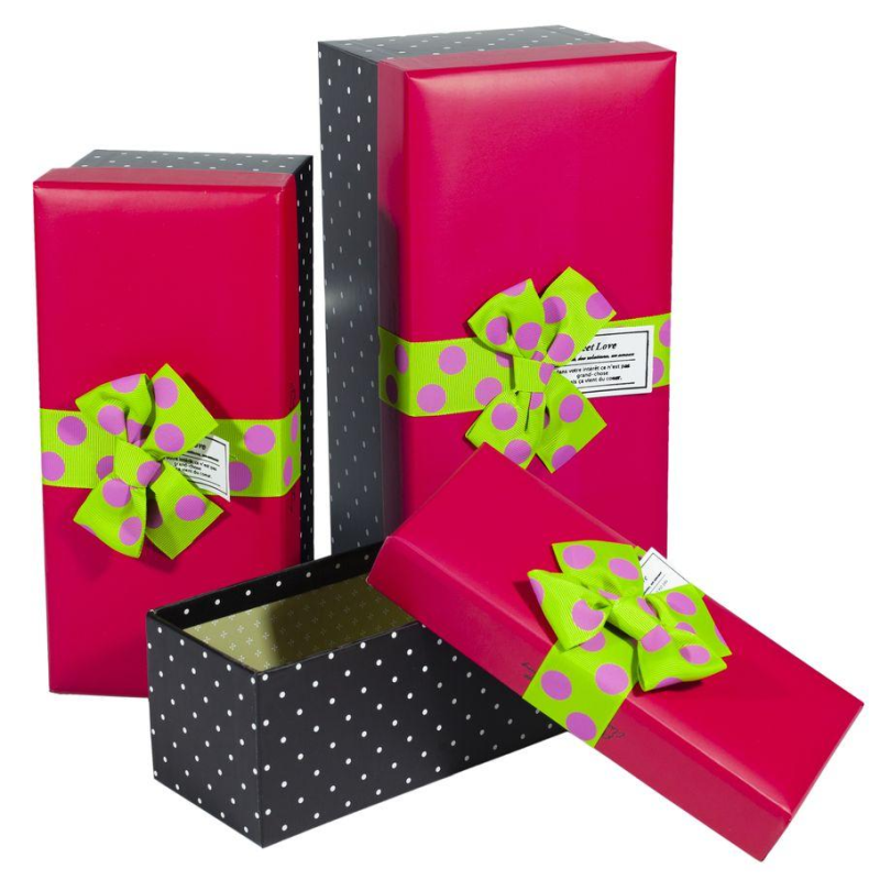 Коробки подарункові прямокутні, в наборі -3шт, Unison, CH01 KNZ Коробки подарункові прямокутні, в наборі -3шт, Unison, CH01 KNZ