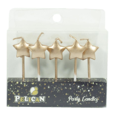 Набір свічок для торта “ЗІРКА“, золото 5шт / уп 868701 KNZ