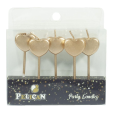 Набір свічок для торта “СЕРЦЕ“, золото 5шт / уп 868711 KNZ