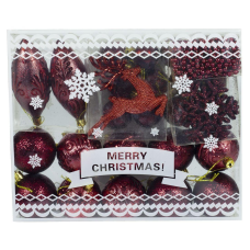 Набір новорічних куль для ялинки “Present“ 33шт: фігурки, намисто KNZ