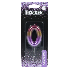 Свічка для торта Pelican “0“ РАДУЖНА 6 см 866060 KNZ