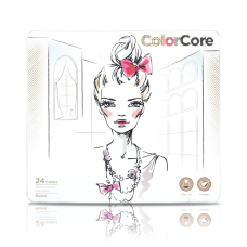 Олівці кольорові 24 кольори “MARCO“ ColorCore Round у металевому пеналі 3130-24TN KNZ