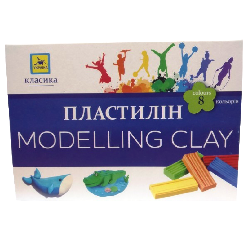 Пластилін для ліплення “Класика“ 8 кольорів для дітей ПЛ-010-МВ KNZ