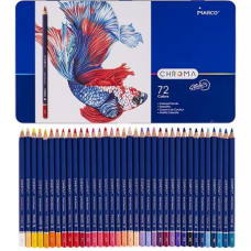 Набір кольорових олівців 72 кольори Marco Chroma, в металевій упаковці 8010-72TN KNZ