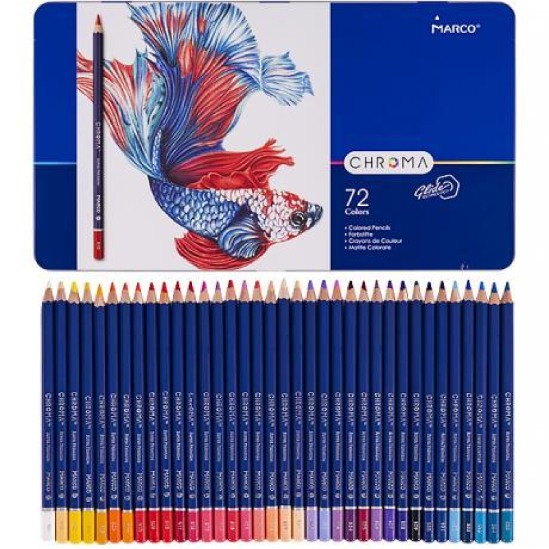 Набір кольорових олівців 72 кольори Marco Chroma, в металевій упаковці 8010-72TN KNZ