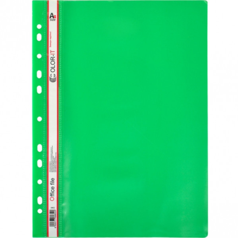 Швидкозшивач із перфорацією А4 “C“ пластиковий зелений 69852 KNZ Швидкозшивач із перфорацією А4 “C“ пластиковий зелений 69852 KNZ