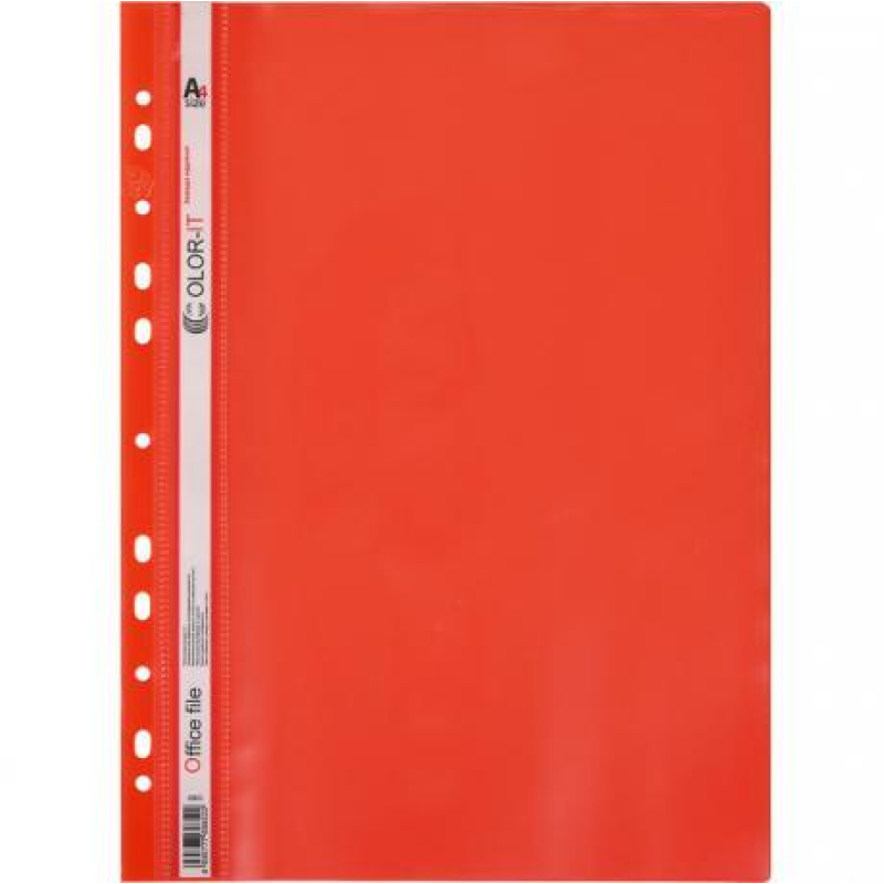 Швидкозшивач з перфорацією А4 “C“ пластиковий червоний 69852 KNZ