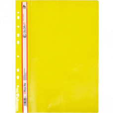 Швидкозшивач із перфорацією А4 “C“ пластиковий жовтий KNZ