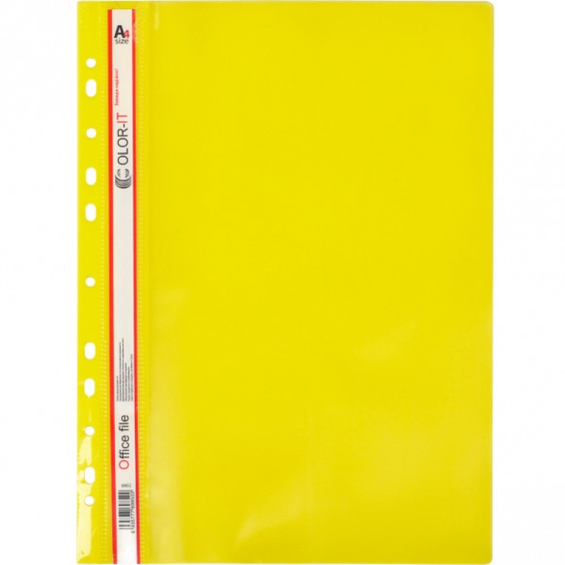 Швидкозшивач із перфорацією А4 “C“ пластиковий жовтий KNZ Швидкозшивач із перфорацією А4 “C“ пластиковий жовтий KNZ