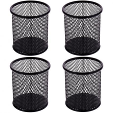 Склянка для ручок металевий “Сітка“ чорний 9,5х8,5 см 802-B KNZ