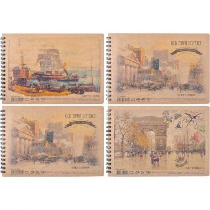 Альбом A5 “KRAFT“ 40 листів, 120г/м² спіраль KNZ Альбом A5 “KRAFT“ 40 листів, 120г/м² спіраль KNZ