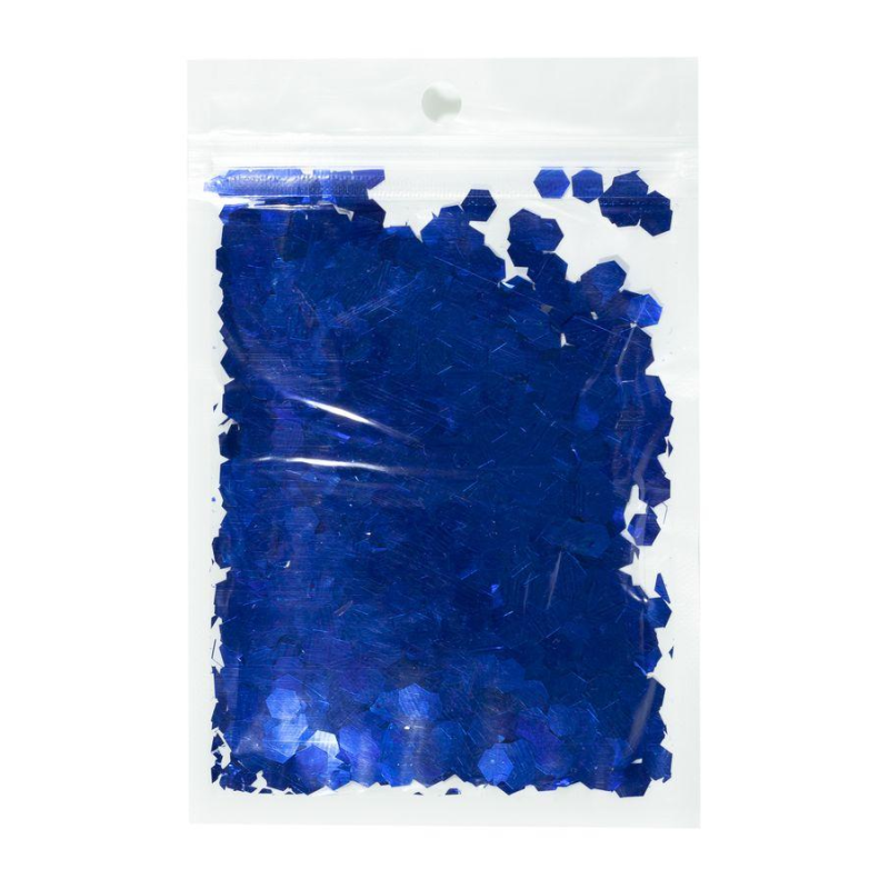 Конфетті шестигранник, синій 6мм, 15гр 6305 KNZ