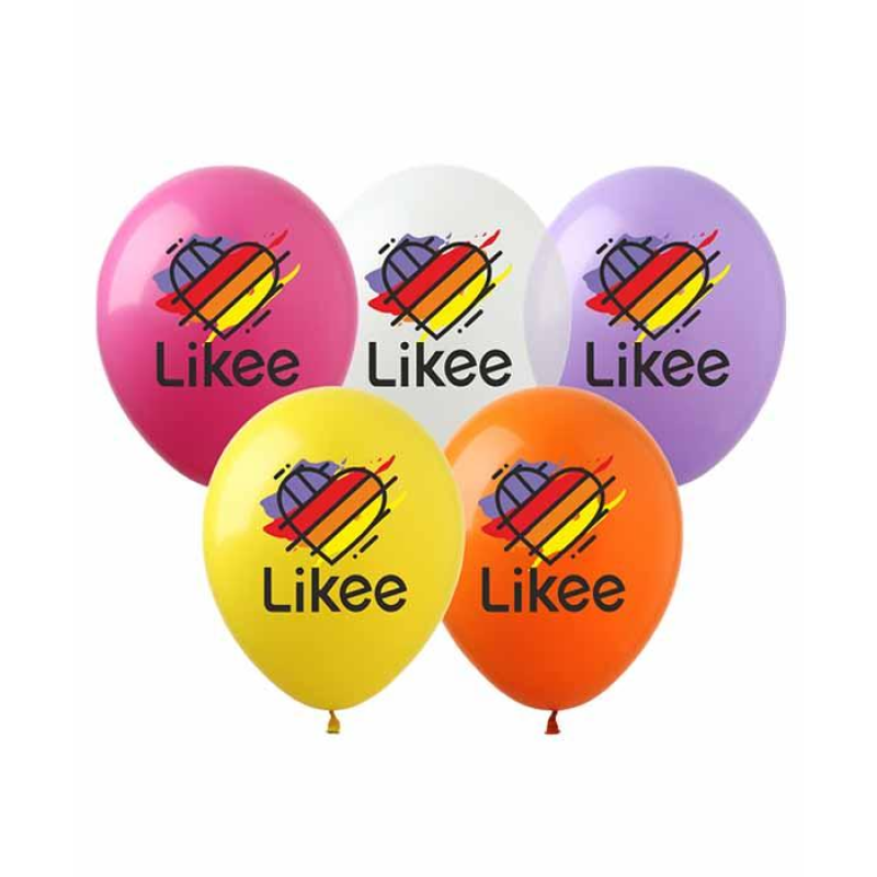 Кульки повітряні Pelican 12“ (30 см) “LIKEE-2“ 10шт/уп 828298 KNZ