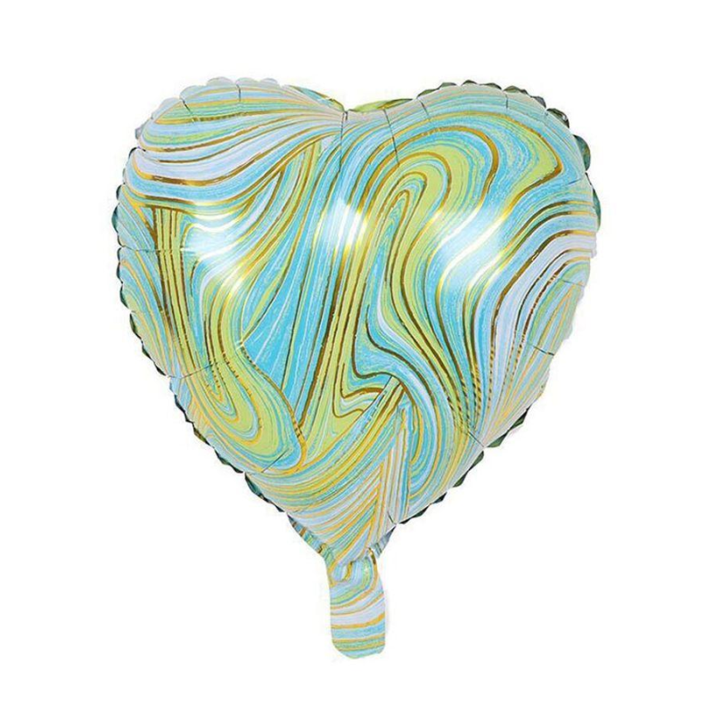 Кулька фольгована Pelican 18“, СЕРЦЕ АГАТ ЗЕЛЕНИЙ 45 см 833672 KNZ