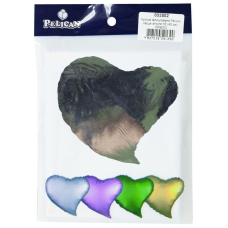 Кулька фольгована PELICAN серце зігнуте 18“ (45см) Срібло (5шт) 833502 KNZ