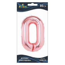 Цифра фольгована Pelican, “0“ рожеве золото 80см 830830 KNZ