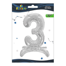 Цифра на підставці Pelican “3“ срібло 80см 831823 KNZ