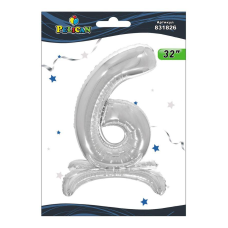 Цифра на підставці Pelican “6“ срібло 80см 831826 KNZ