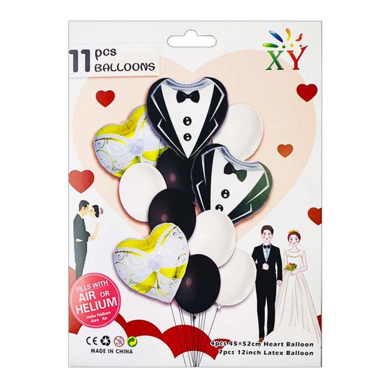 Набір з 11 кульок, весілля 836936 KNZ Набір з 11 кульок, весілля 836936 KNZ