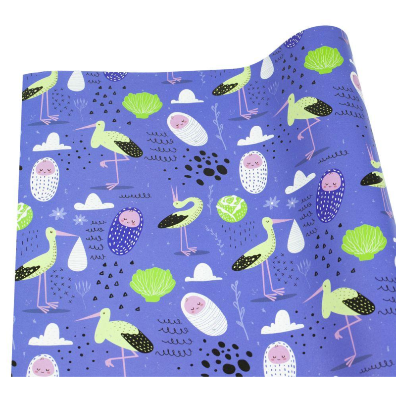 Папір для упаковки подарунків -Для новонароджених - 10листів PCZ10070-10-354 KNZ