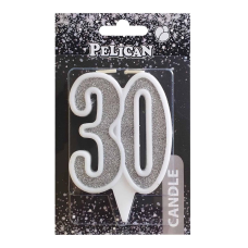 Свічка ювілейна “30“ СРІБЛО 7 см, TM Pelican 867230 KNZ