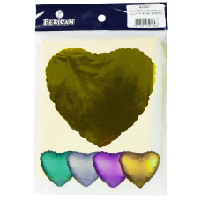 Кулька фольгована PELICAN серце 18“ (45см) Золото (5шт) KNZ