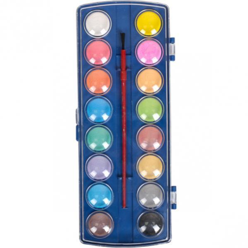 Акварель суха 16 кольорів пластик 22,5 * 9см 6016 KNZ