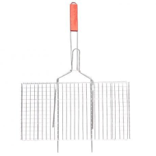 Решітка для мангалу велика 45*25*2см, ручка 33см KNZ