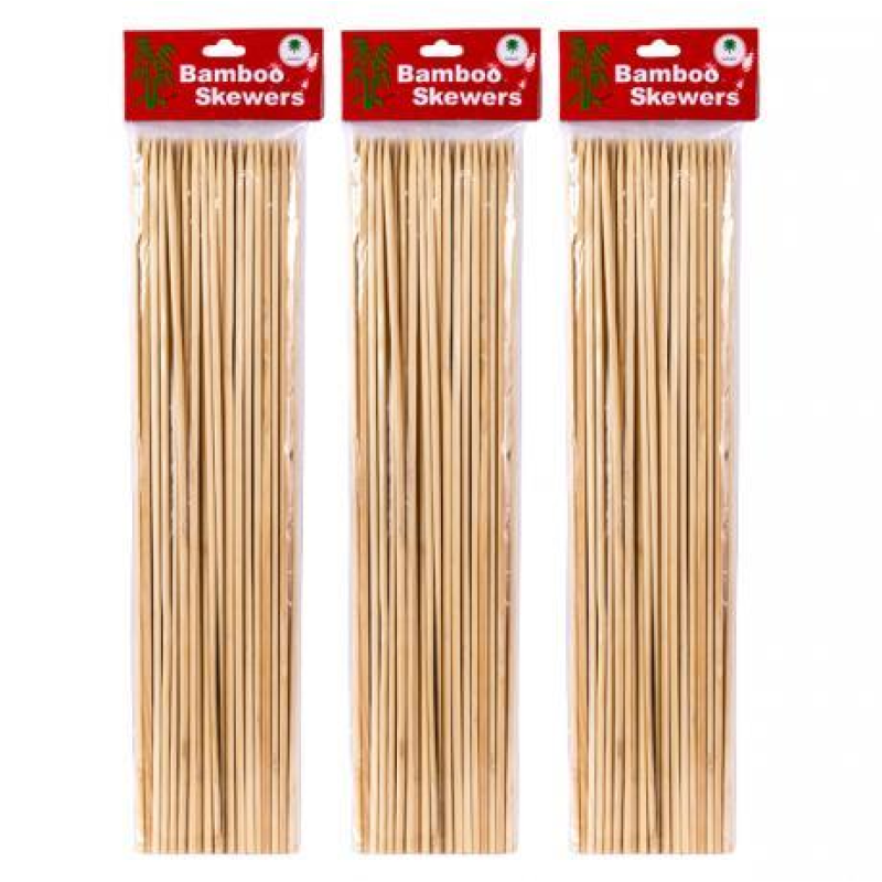Бамбукові палички для барбекю та гриля 35см*4мм ±50шт, шпажки KNZ Бамбукові палички для барбекю та гриля 35см*4мм ±50шт, шпажки KNZ