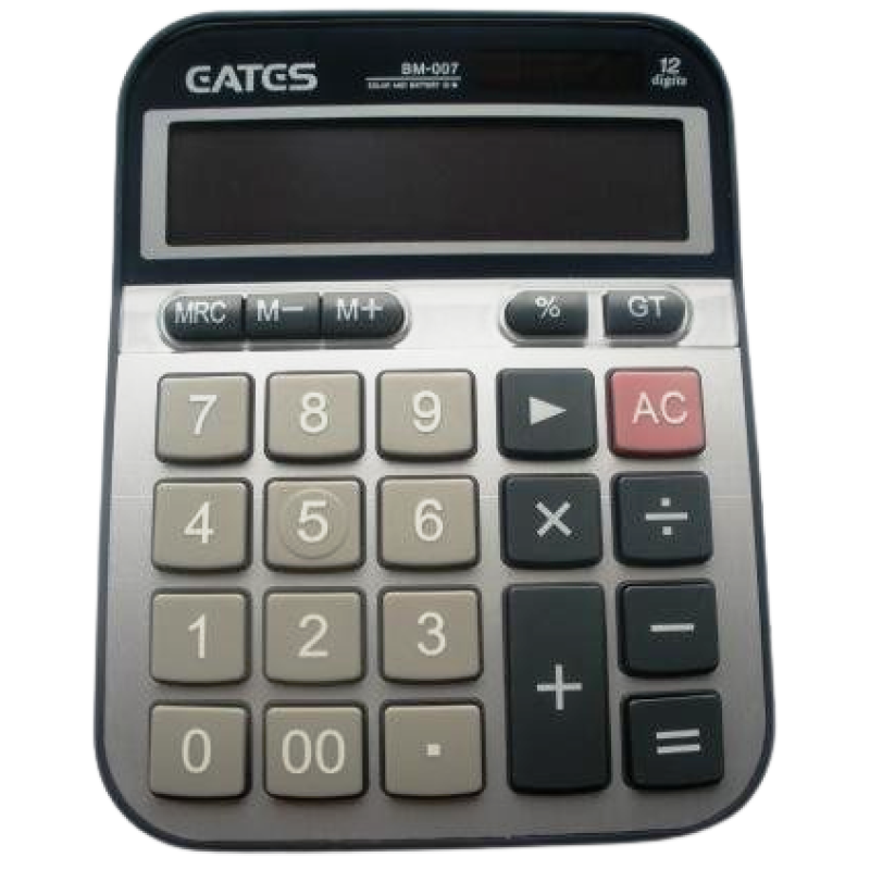 Настільний калькулятор 12 розрядний, 2 живлення “EATES“ BM-007 KNZ Настільний калькулятор 12 розрядний, 2 живлення “EATES“ BM-007 KNZ