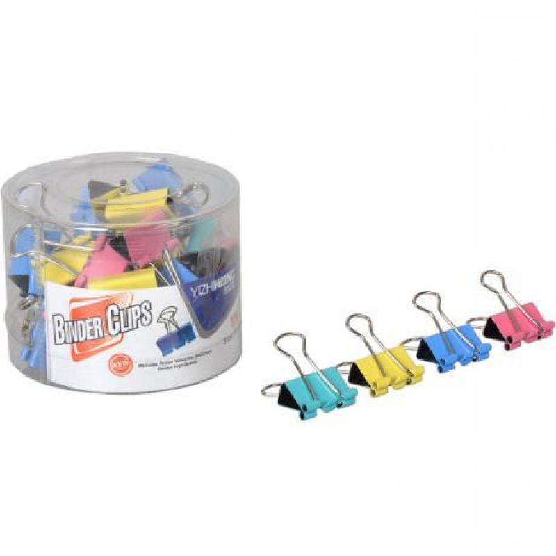 Біндер 15мм кольоровий 60шт 3106 KNZ