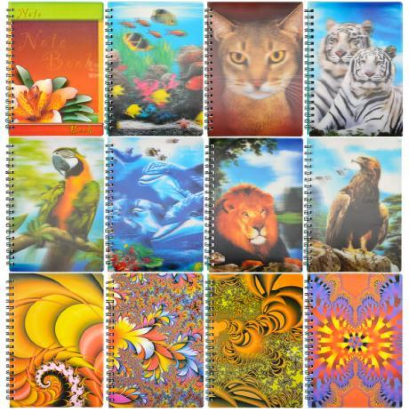 Блокнот А4 голограмма, 80 аркушів, клітинка на спіралі KNZ Блокнот А4 голограмма, 80 аркушів, клітинка на спіралі KNZ