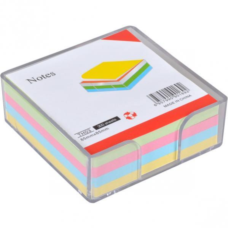 Куб пластиковий 85*85мм 300 аркушів ТН03 KNZ