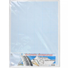 Папір масштабно-координатний А3 “Графіка“ 10 аркушів  для креслень в п/п пакеті Міліметрівка KNZ