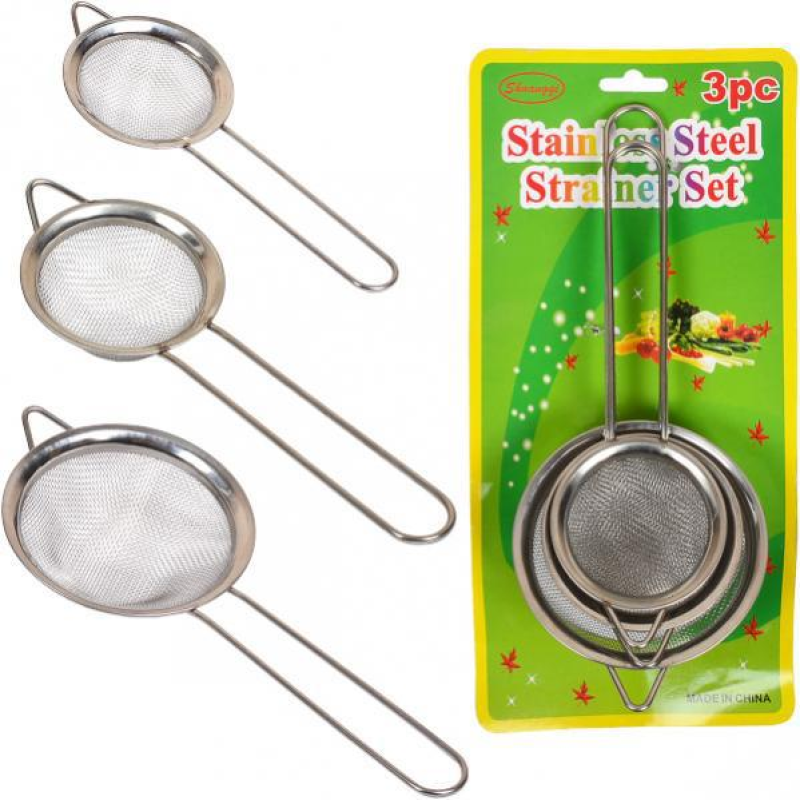 Набір ситечок метал 3 штуки: D 7, 8, 10 см KNZ
