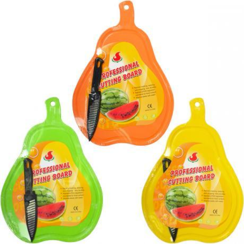 Дошка обробна з ножем “Груша“ 36х25 см 3-77 KNZ