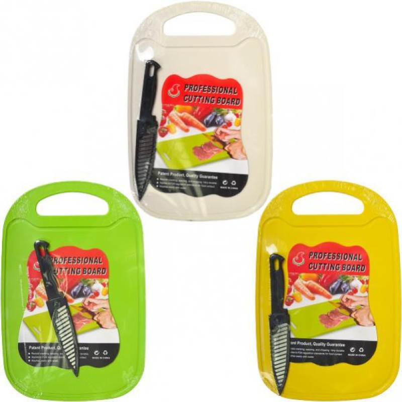 Дошка обробна з ножем “Овочі“ 32,5*22 см 3-78 KNZ