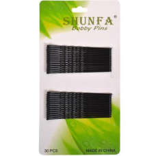 Шпильки-невидимки чорні 30 штук 12-64 KNZ