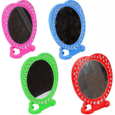 Дзеркало на пластиковій підставці “Серце“ D12см, 16*16 см KNZ