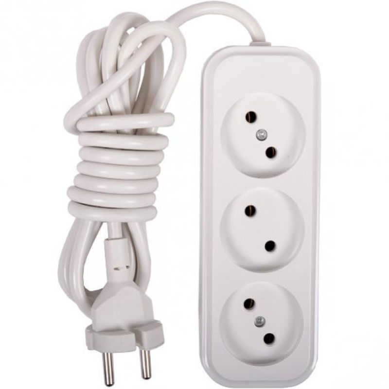 Електричний подовжувач на 3 гнізда 3 метри KNZ