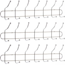 Вішалка настінна на 7 підвійних гачків, 56*8*13 см KNZ
