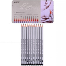 Олівці графітні “MARCO“ Raffine у металевому пеналі (12 шт, від 2H - до 8В) 7000-12TN KNZ