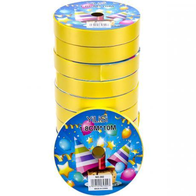Стрічка 18мм*10м жовта 10 штук 13-182 KNZ