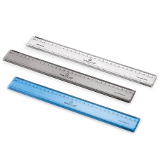 Лінійка 30 см RADIUS прозора, 4 кольори KNZ