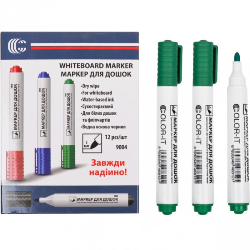 Маркер для дошки зелений 9004 “С“ KNZ Маркер для дошки зелений 9004 “С“ KNZ